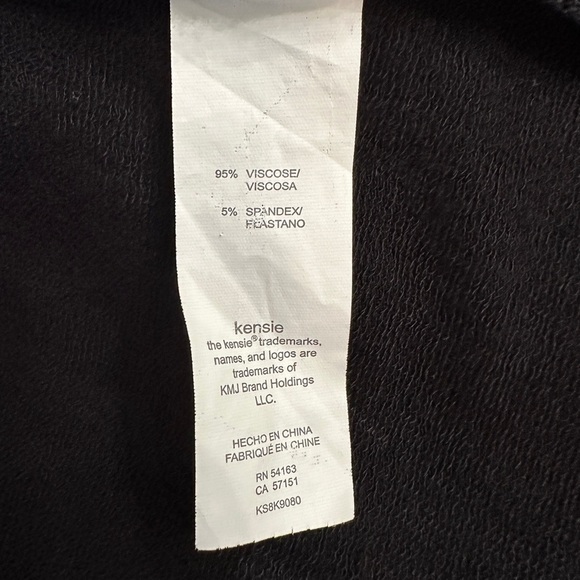 KENSIE, BLACK, LONG SLEEVE, STRETCHY DRESS WITH SCOOP NECK, FLOWY SKIRT. SIZE M - Picture 6 of 6